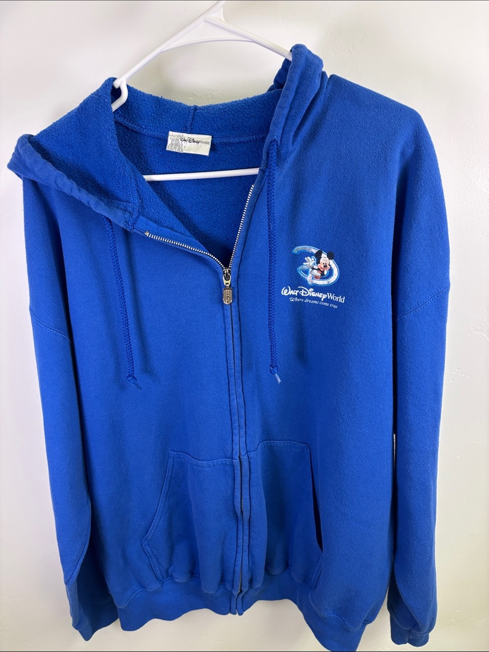 WALT DISNEY WORLD HOODIE WOMEN MEDIUM*
BLUE COTTON HOOD WITH DRAWSTRING